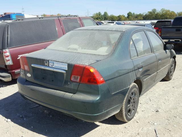 JHMES16501S009763 - 2001 HONDA CIVIC GREEN photo 4