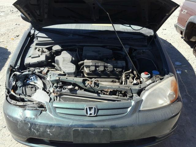 JHMES16501S009763 - 2001 HONDA CIVIC GREEN photo 7