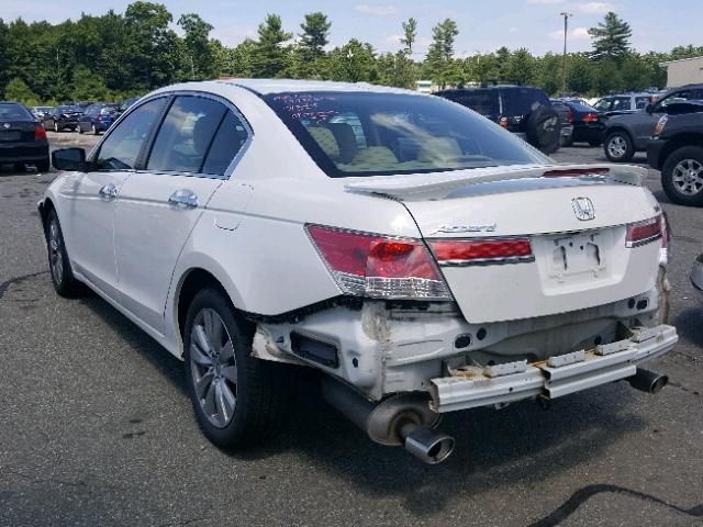 1HGCP3F84CA018430 - 2012 HONDA ACCORD EXL WHITE photo 3