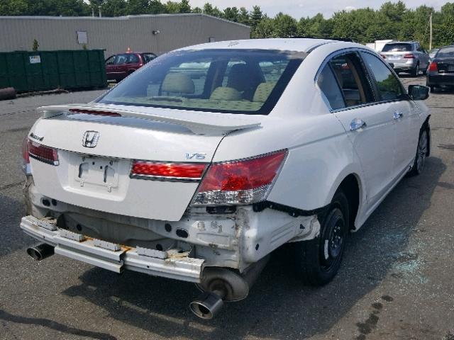 1HGCP3F84CA018430 - 2012 HONDA ACCORD EXL WHITE photo 4