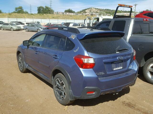 JF2GPAGC1EH203019 - 2014 SUBARU XV CROSSTR BLUE photo 3