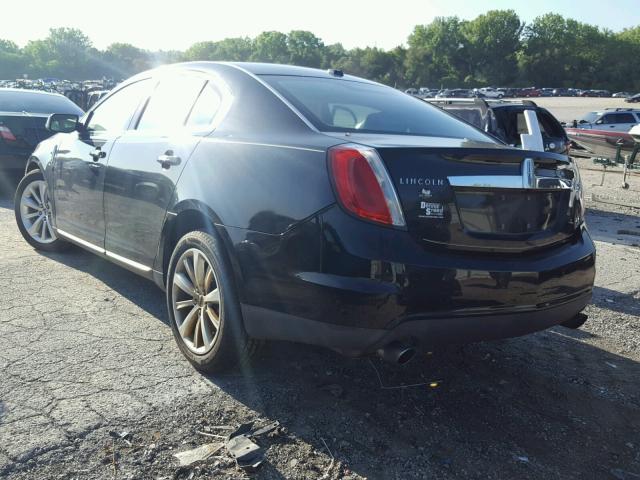 1LNHM93R99G608606 - 2009 LINCOLN MKS BLACK photo 3