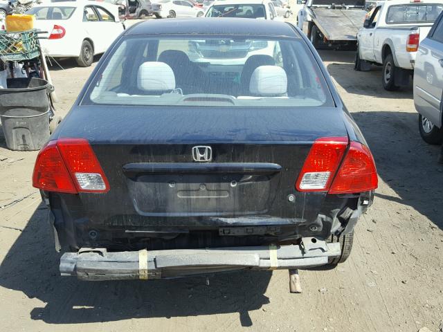 2HGES166X5H508448 - 2005 HONDA CIVIC LX BLACK photo 9