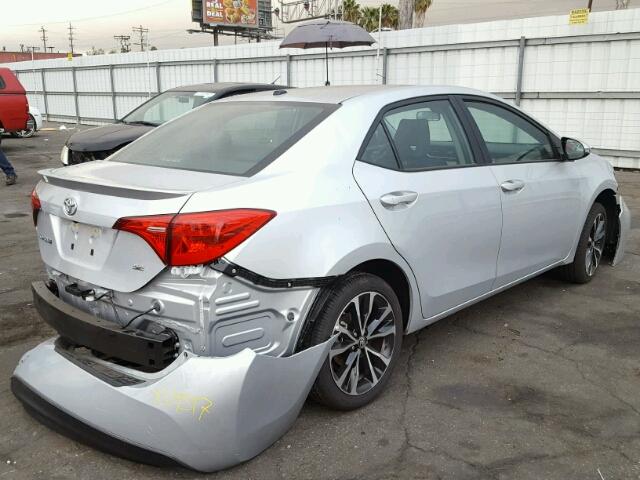 5YFBURHE6HP646985 - 2017 TOYOTA COROLLA L SILVER photo 4