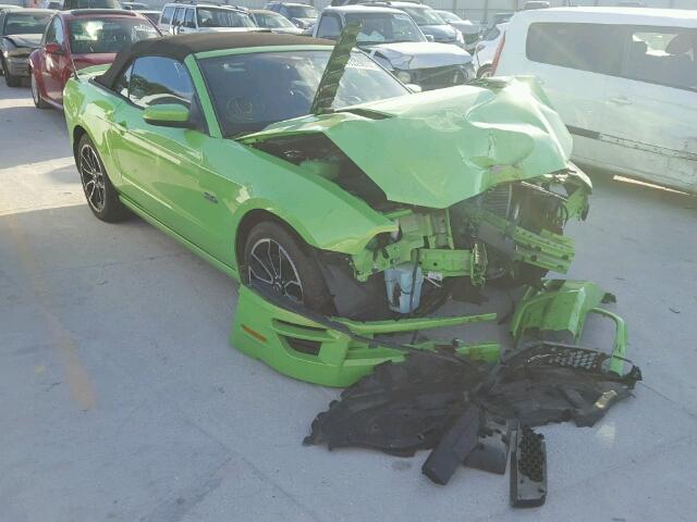 1ZVBP8FF7D5254468 - 2013 FORD MUSTANG GT GREEN photo 1