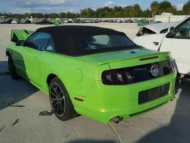 1ZVBP8FF7D5254468 - 2013 FORD MUSTANG GT GREEN photo 3