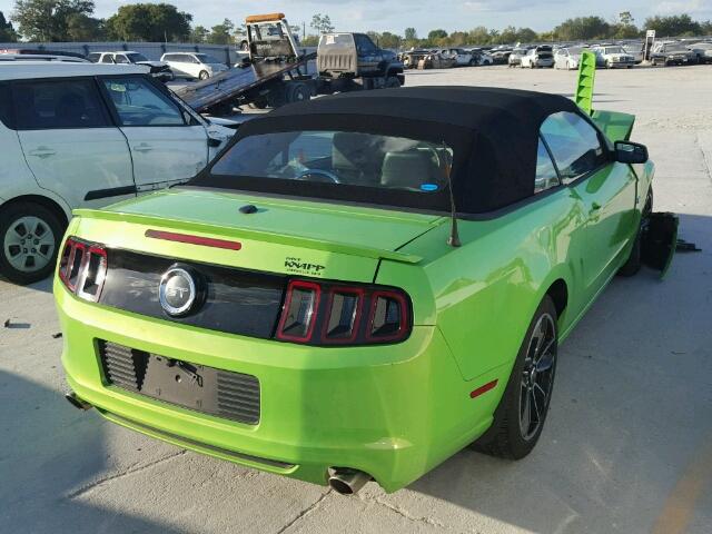 1ZVBP8FF7D5254468 - 2013 FORD MUSTANG GT GREEN photo 4