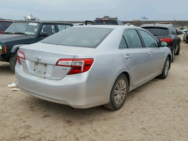 4T4BF1FK6CR247608 - 2012 TOYOTA CAMRY SILVER photo 4