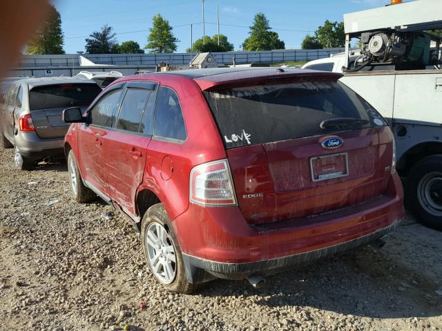 2FMDK39C37BA72289 - 2007 FORD EDGE SEL P BURGUNDY photo 3