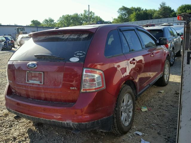 2FMDK39C37BA72289 - 2007 FORD EDGE SEL P BURGUNDY photo 4