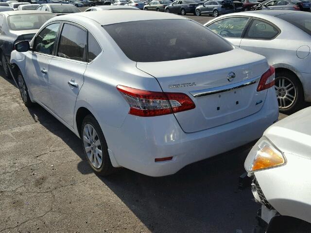 3N1AB7AP9EL679850 - 2014 NISSAN SENTRA S WHITE photo 3