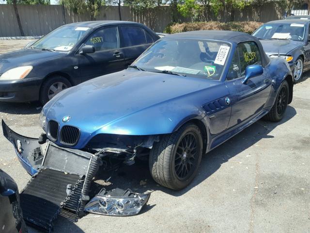 WBACN33471LK45499 - 2001 BMW Z3 2.5 BLUE photo 2