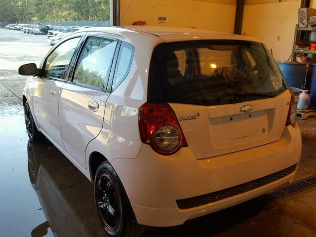 KL1TD6DE0BB124455 - 2011 CHEVROLET AVEO LS WHITE photo 3