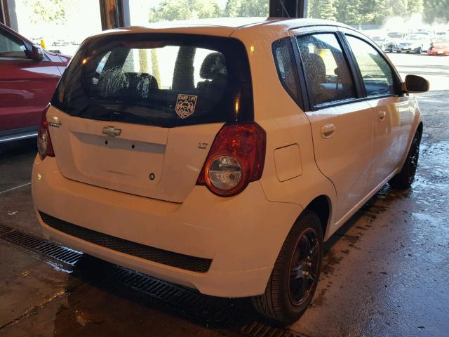 KL1TD6DE0BB124455 - 2011 CHEVROLET AVEO LS WHITE photo 4