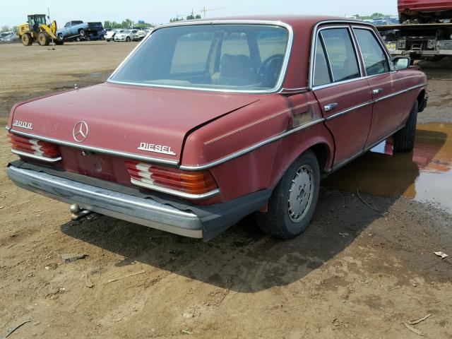 WDBAB30A2BB238303 - 1981 MERCEDES-BENZ 300 D RED photo 4