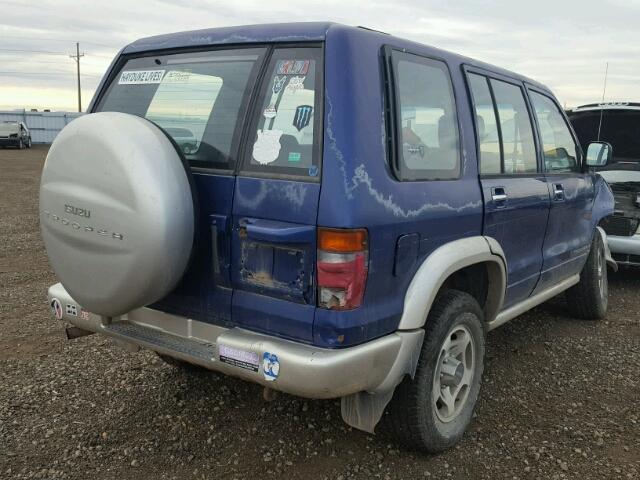 JACDJ58X1W7901261 - 1998 ISUZU TROOPER S BLUE photo 4