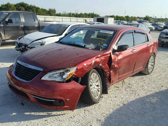 1C3BC2FG4BN575695 - 2011 CHRYSLER 200 LIMITE RED photo 2