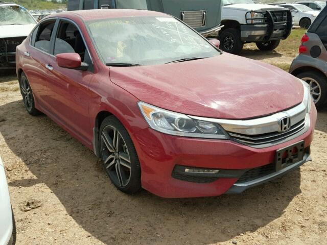 1HGCR2F52HA138454 - 2017 HONDA ACCORD SPO RED photo 1