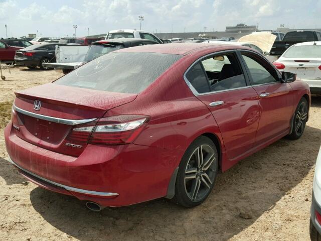 1HGCR2F52HA138454 - 2017 HONDA ACCORD SPO RED photo 4