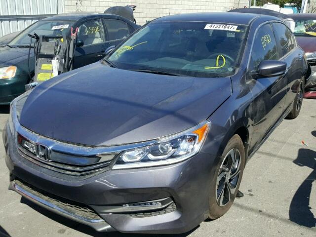 1HGCR2F32GA128696 - 2016 HONDA ACCORD LX GRAY photo 2