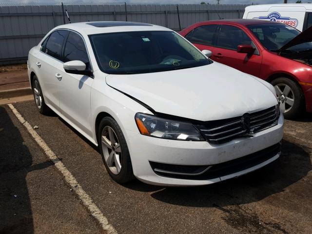 1VWBH7A32DC010615 - 2013 VOLKSWAGEN PASSAT SE WHITE photo 1