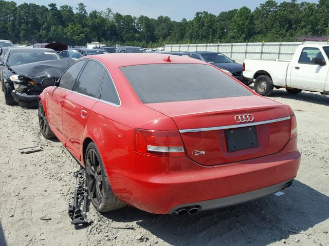 WAUGN74F37N027467 - 2007 AUDI S6 QUATTRO RED photo 3