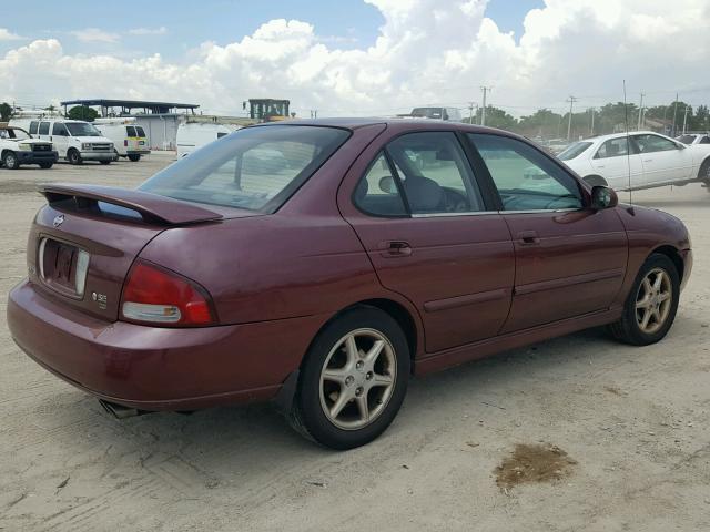 3N1BB51D31L127320 - 2001 NISSAN SENTRA SE RED photo 4