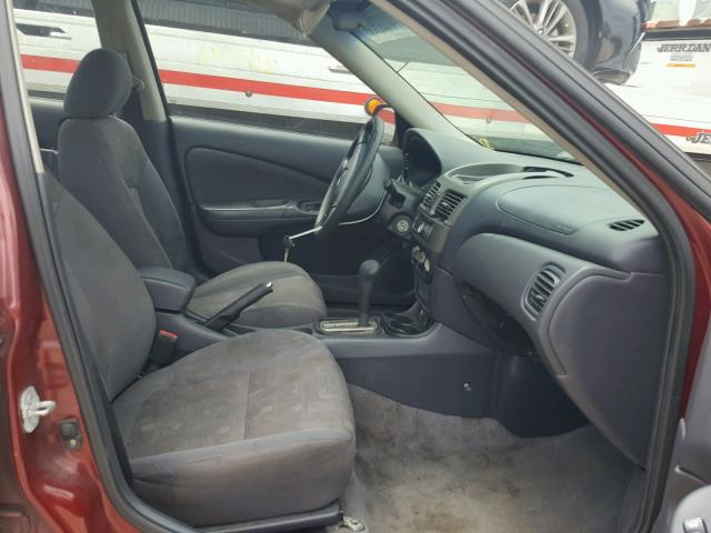 3N1BB51D31L127320 - 2001 NISSAN SENTRA SE RED photo 5