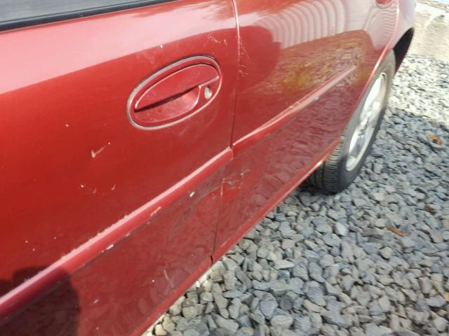 1G2WK52J12F276831 - 2002 PONTIAC GRAND PRIX RED photo 9