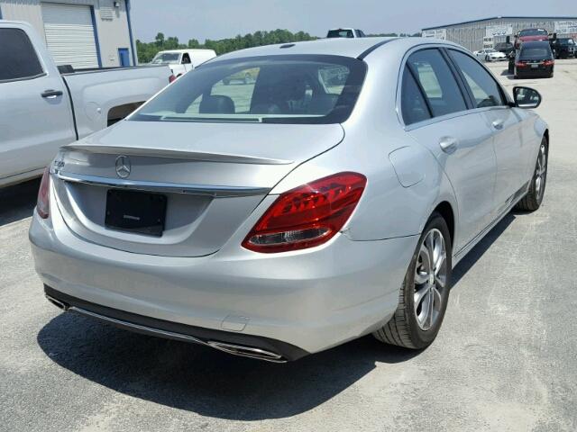 55SWF4JB9GU145435 - 2016 MERCEDES-BENZ C 300 SILVER photo 4