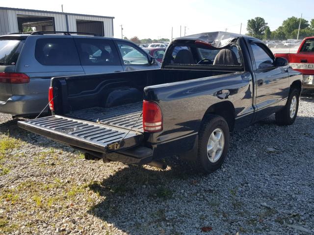 1B7FL26X1XS135231 - 1999 DODGE DAKOTA BLACK photo 4