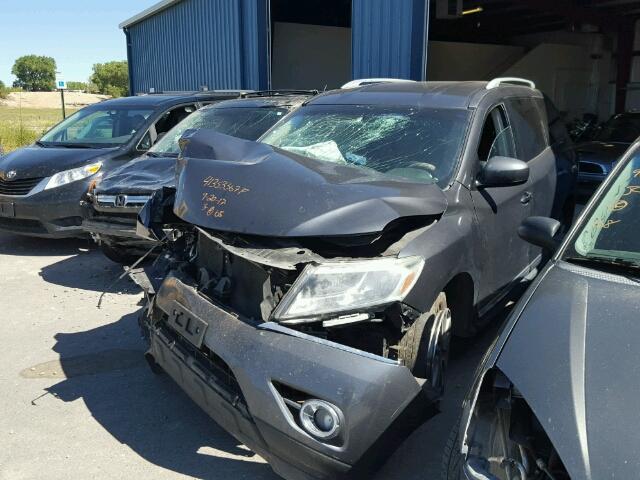 5N1AR2MM4DC641879 - 2013 NISSAN PATHFINDER GRAY photo 2