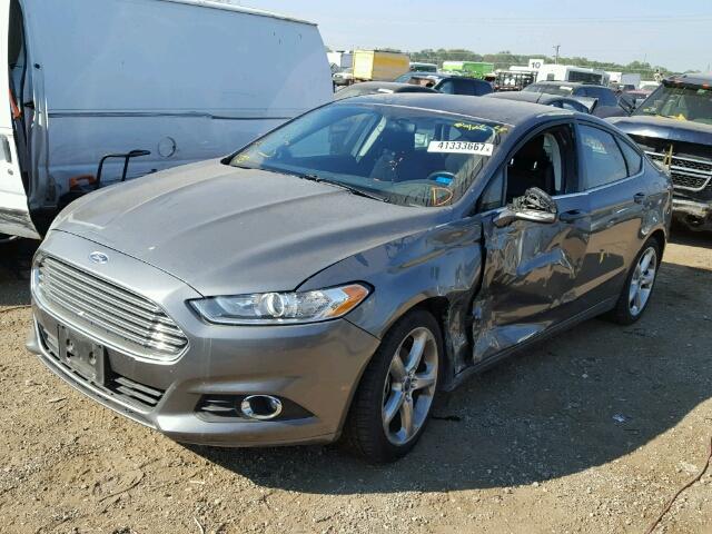 3FA6P0HR6DR111396 - 2013 FORD FUSION GRAY photo 2