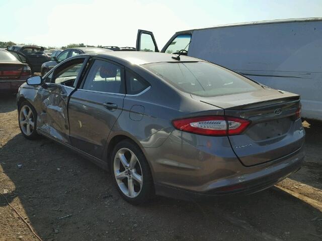 3FA6P0HR6DR111396 - 2013 FORD FUSION GRAY photo 3