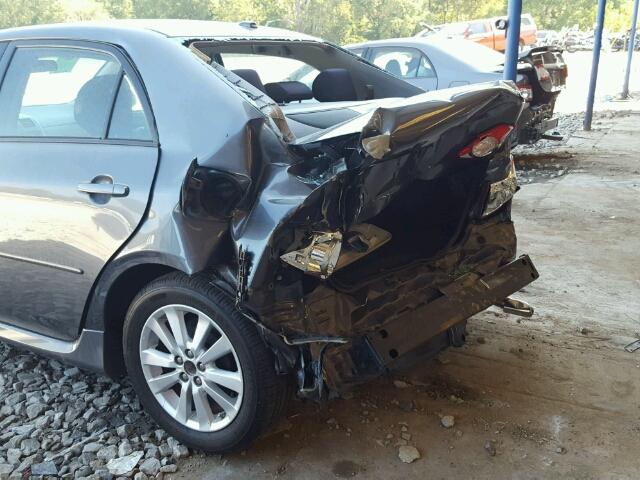 2T1BU4EE1AC510132 - 2010 TOYOTA COROLLA S GRAY photo 9