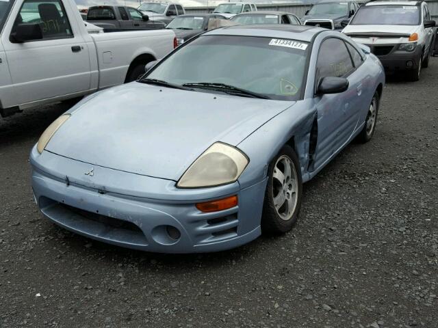 4A3AC44G03E042327 - 2003 MITSUBISHI ECLIPSE BLUE photo 2