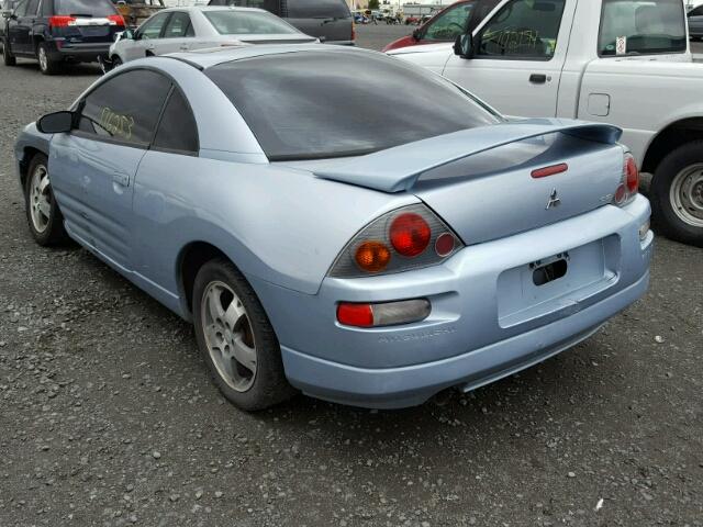 4A3AC44G03E042327 - 2003 MITSUBISHI ECLIPSE BLUE photo 3