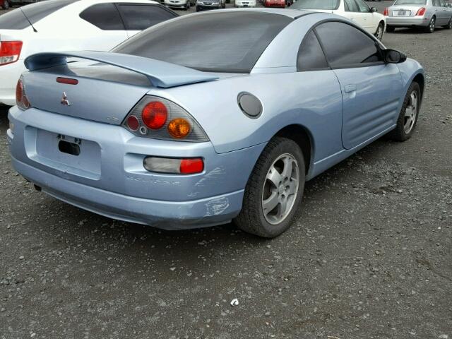 4A3AC44G03E042327 - 2003 MITSUBISHI ECLIPSE BLUE photo 4