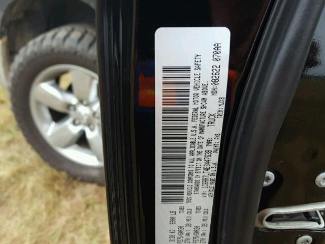 1C6RR7LT4ES447638 - 2014 RAM 1500 SLT BLACK photo 10