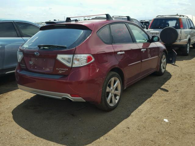 JF1GH6D65BH817306 - 2011 SUBARU IMPREZA OU MAROON photo 4