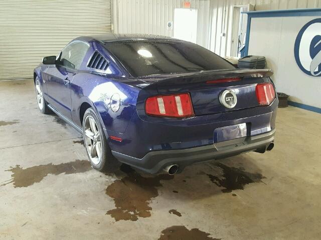 1ZVBP8CF6B5110699 - 2011 FORD MUSTANG GT BLUE photo 3