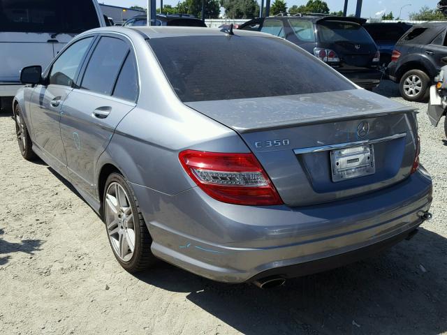 WDDGF56X59R048655 - 2009 MERCEDES-BENZ C 350 GRAY photo 3