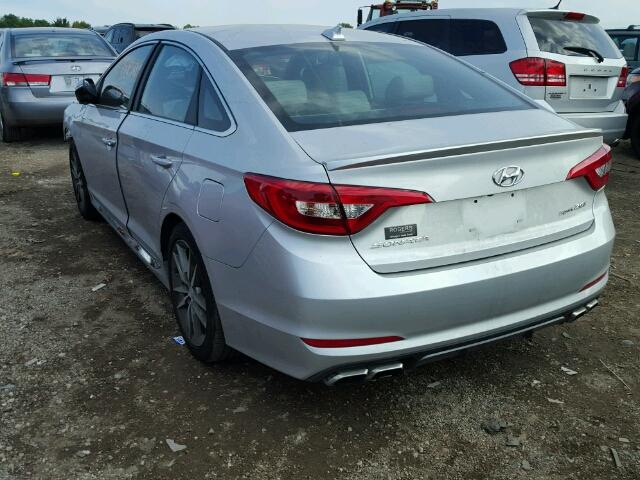 5NPE34AB9HH527005 - 2017 HYUNDAI SONATA SPO SILVER photo 3