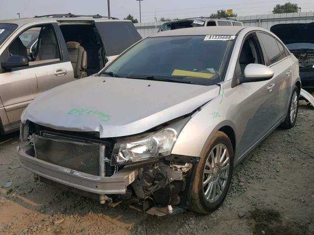 1G1PH5SB1D7265700 - 2013 CHEVROLET CRUZE ECO SILVER photo 2