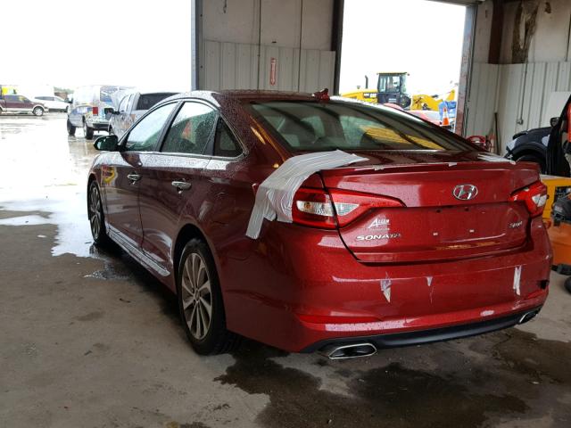 5NPE34AF4GH412409 - 2016 HYUNDAI SONATA SPO RED photo 3