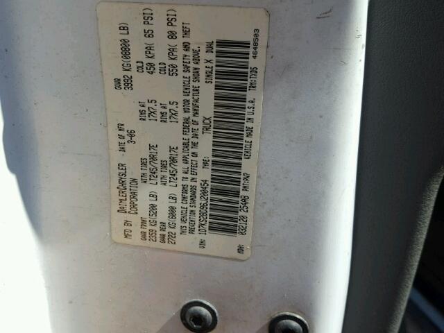 1D7KS28D96J200454 - 2006 DODGE RAM 2500 S WHITE photo 10