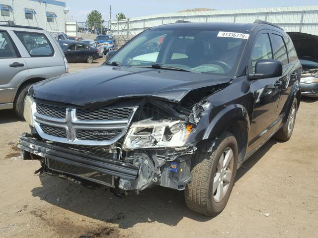 3D4PH1FG8BT520909 - 2011 DODGE JOURNEY MA BLACK photo 2