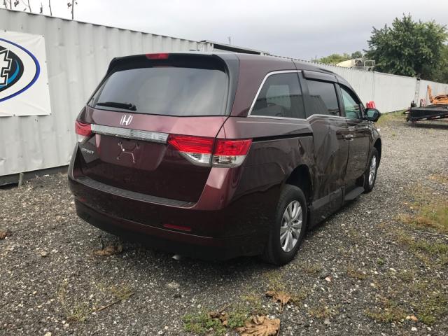 5FNRL5H64FB091661 - 2015 HONDA ODYSSEY BURGUNDY photo 4