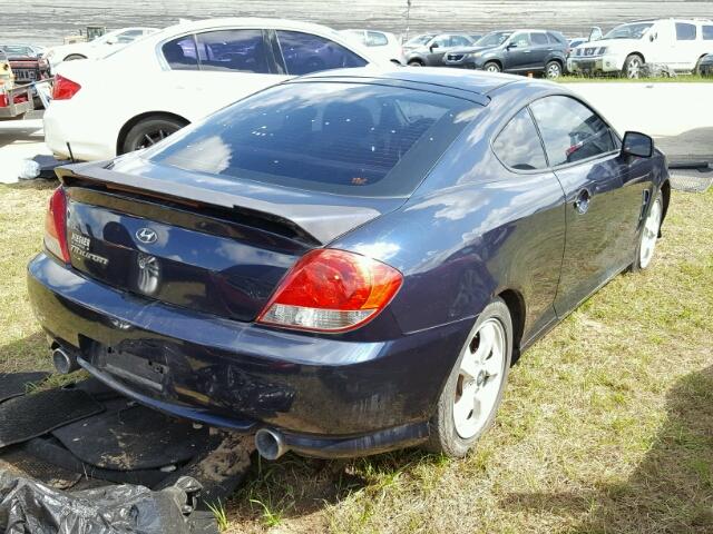 KMHHM65D46U216811 - 2006 HYUNDAI TIBURON BLUE photo 4