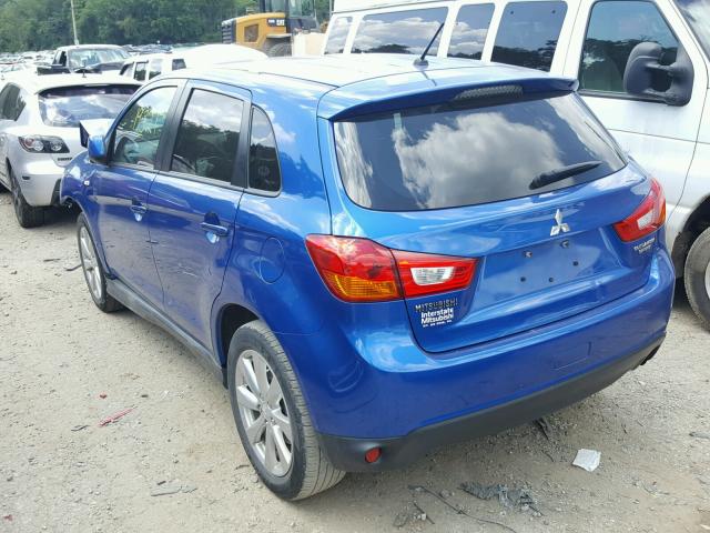 4A4AP3AU4FE053873 - 2015 MITSUBISHI OUTLANDER BLUE photo 3